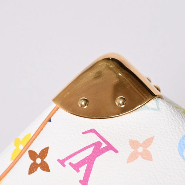 LOUIS VUITTON ルイヴィトン スピーディ30 ハンドバッグ M92643 モノグラム マルチカラー 村上隆 ホワイト 美品 中古 4a002017