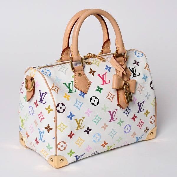 極美品 LOUIS VUITTON ルイヴィトン 2WAYバッグ スピーディ バンドリエール 25 TM村上隆コラボ ショルダーバッグ M13085 中古 4a002414