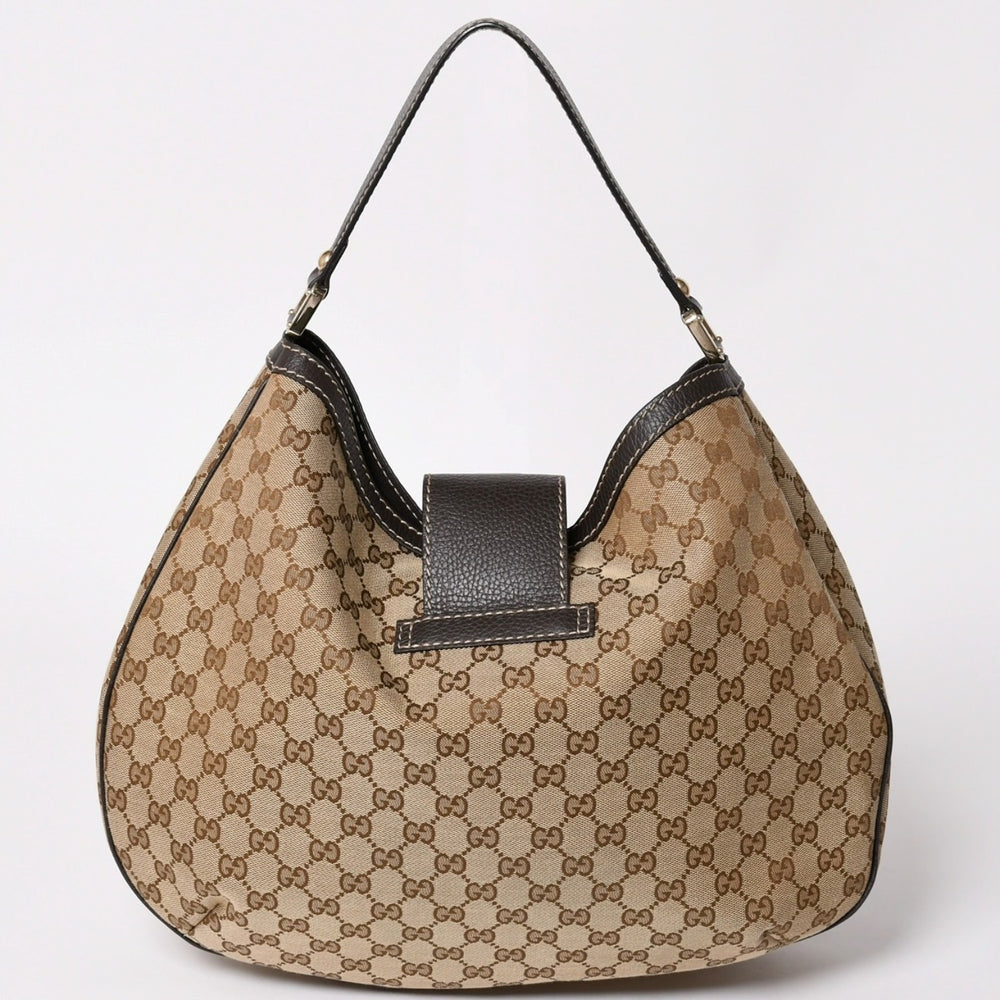 GUCCI グッチ ワンショルダーバッグ GGキャンバス 364834 525040 ブラウン ゴールド金具 美品 中古 4a002019