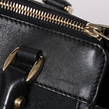 画像をギャラリービューアに読み込む, 極美品 GUCCI グッチ GGキャンバス トートバッグ ショルダーバッグ ラージトート レザー ブラック 189831 中古 4a002075