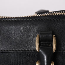 画像をギャラリービューアに読み込む, 極美品 GUCCI グッチ GGキャンバス トートバッグ ショルダーバッグ ラージトート レザー ブラック 189831 中古 4a002075