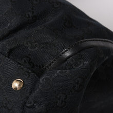 画像をギャラリービューアに読み込む, 極美品 GUCCI グッチ GGキャンバス トートバッグ ショルダーバッグ ラージトート レザー ブラック 189831 中古 4a002075