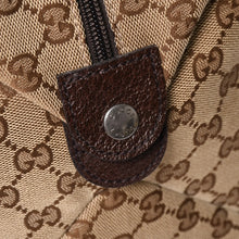 画像をギャラリービューアに読み込む, 極美品 GUCCI グッチ GGキャンバスシェリーラインボストンバッグ トートバッグ 235135 497717 レザー ブラウン 中古 4a002060