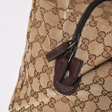 画像をギャラリービューアに読み込む, 極美品 GUCCI グッチ GGキャンバスシェリーラインボストンバッグ トートバッグ 235135 497717 レザー ブラウン 中古 4a002060