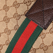 画像をギャラリービューアに読み込む, 極美品 GUCCI グッチ GGキャンバスシェリーラインボストンバッグ トートバッグ 235135 497717 レザー ブラウン 中古 4a002060