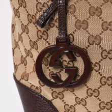 画像をギャラリービューアに読み込む, 極美品 GUCCI グッチ ベージュ ブラウン ゴールド金具 GGキャンバス レザー 247237 トートバッグ ショルダーバッグ 中古 4a002069