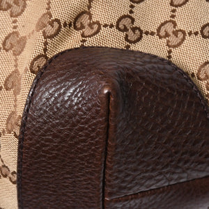 極美品 GUCCI グッチ ベージュ ブラウン ゴールド金具 GGキャンバス レザー 247237 トートバッグ ショルダーバッグ 中古 4a002069