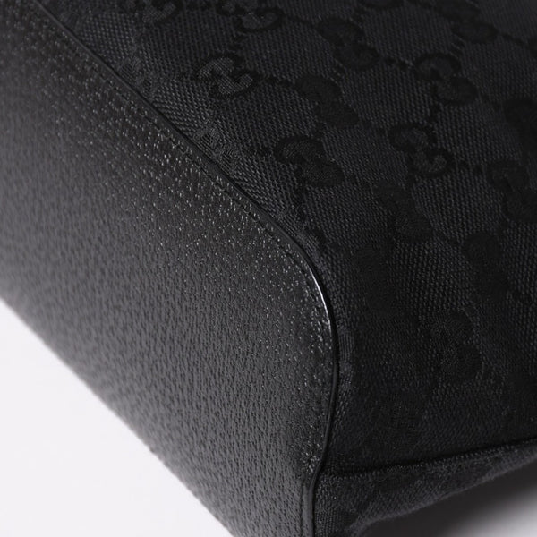 極美品 GUCCI グッチ ワンショルダーバッグ GGキャンバス 115002 ブラック シルバー金具 中古 4a002020