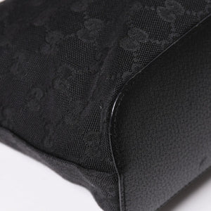 極美品 GUCCI グッチ ワンショルダーバッグ GGキャンバス 115002 ブラック シルバー金具 中古 4a002020