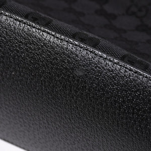 極美品 GUCCI グッチ ワンショルダーバッグ GGキャンバス 115002 ブラック シルバー金具 中古 4a002020