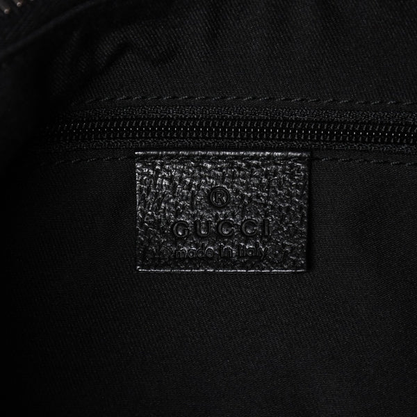 極美品 GUCCI グッチ ワンショルダーバッグ GGキャンバス 115002 ブラック シルバー金具 中古 4a002020