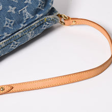 画像をギャラリービューアに読み込む, 極美品 LOUIS VUITTON ルイヴィトン ミニプリーティ ハンドバッグ M95050 モノグラムデニム レザー ブルー 中古 4a003159