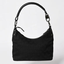 画像をギャラリービューアに読み込む, 極美品 GUCCI グッチ ワンショルダーバッグ GGキャンバス 115002 ブラック シルバー金具 中古 4a002020