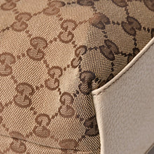 画像をギャラリービューアに読み込む, 極美品 GUCCI グッチ GGキャンバス トートバッグ ショルダーバッグ バケツ型 レザー アイボリー ベージュ 153361 中古 4a002913