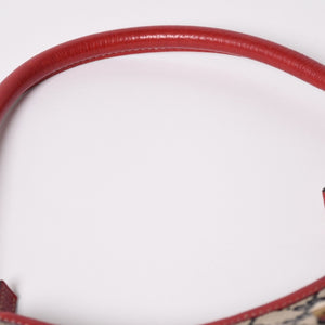極美品 GUCCI グッチ GGキャンバス ワンショルダーバッグ ゴールド金具 レッド ベージュ ネイビー 130738 中古 4a002934