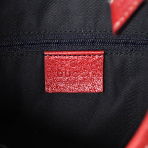 極美品 GUCCI グッチ GGキャンバス ワンショルダーバッグ ゴールド金具 レッド ベージュ ネイビー 130738 中古 4a002934
