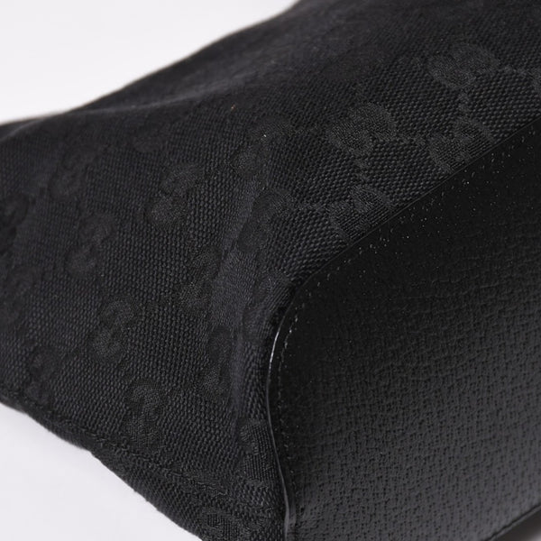 極美品 GUCCI グッチ ワンショルダーバッグ GGキャンバス 115002 ブラック シルバー金具 中古 4a002020