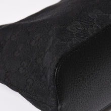 画像をギャラリービューアに読み込む, 極美品 GUCCI グッチ ワンショルダーバッグ GGキャンバス 115002 ブラック シルバー金具 中古 4a002020