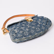 画像をギャラリービューアに読み込む, 極美品 LOUIS VUITTON ルイヴィトン ミニプリーティ ワンショルダーバッグ M95050 モノグラム デニム インディゴブルー 中古 4a002022