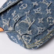 画像をギャラリービューアに読み込む, 極美品 LOUIS VUITTON ルイヴィトン ミニプリーティ ワンショルダーバッグ M95050 モノグラム デニム インディゴブルー 中古 4a002022