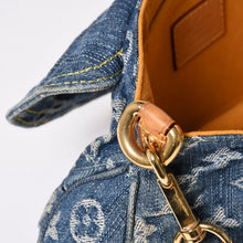 画像をギャラリービューアに読み込む, 極美品 LOUIS VUITTON ルイヴィトン ミニプリーティ ワンショルダーバッグ M95050 モノグラム デニム インディゴブルー 中古 4a002022