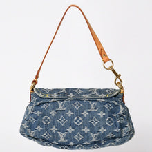 画像をギャラリービューアに読み込む, 極美品 LOUIS VUITTON ルイヴィトン ミニプリーティ ワンショルダーバッグ M95050 モノグラム デニム インディゴブルー 中古 4a002022