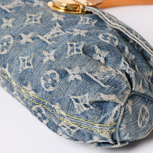 Load image into Gallery viewer, LOUIS VUITTON ルイヴィトン ミニプリーティ ワンショルダーバッグ M95050 モノグラム デニム インディゴブルー 美品 中古 4a001996