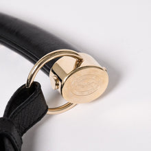 画像をギャラリービューアに読み込む, 極美品 YVES SAINT LAURENT イヴサンローラン サントロペ ワンショルダーバッグ ブラック フリル レザー ロゴ 肩掛け 132244 ゴールド金具 中古 4a002027