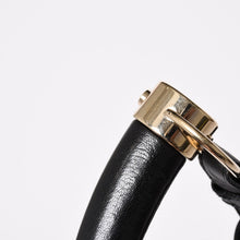 画像をギャラリービューアに読み込む, 極美品 YVES SAINT LAURENT イヴサンローラン サントロペ ワンショルダーバッグ ブラック フリル レザー ロゴ 肩掛け 132244 ゴールド金具 中古 4a002027