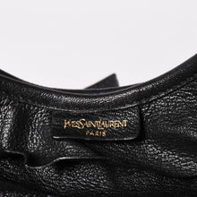 画像をギャラリービューアに読み込む, 極美品 YVES SAINT LAURENT イヴサンローラン サントロペ ワンショルダーバッグ ブラック フリル レザー ロゴ 肩掛け 132244 ゴールド金具 中古 4a002027