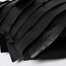 画像をギャラリービューアに読み込む, 極美品 YVES SAINT LAURENT イヴサンローラン サントロペ ワンショルダーバッグ ブラック フリル レザー ロゴ 肩掛け 132244 ゴールド金具 中古 4a002027