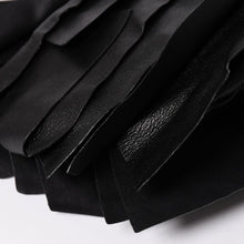画像をギャラリービューアに読み込む, 極美品 YVES SAINT LAURENT イヴサンローラン サントロペ ワンショルダーバッグ ブラック フリル レザー ロゴ 肩掛け 132244 ゴールド金具 中古 4a002027