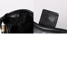 画像をギャラリービューアに読み込む, 極美品 YVES SAINT LAURENT イヴサンローラン サントロペ ワンショルダーバッグ ブラック フリル レザー ロゴ 肩掛け 132244 ゴールド金具 中古 4a002027