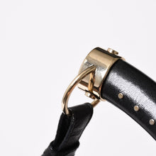 画像をギャラリービューアに読み込む, 極美品 YVES SAINT LAURENT イヴサンローラン サントロペ ワンショルダーバッグ ブラック フリル レザー ロゴ 肩掛け 132244 ゴールド金具 中古 4a002027