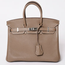 Load image into Gallery viewer, 極美品 HERMES エルメス バーキン25 トゴ ハンドバッグ □L刻印 エトゥープ シルバー金具 中古 4a001978