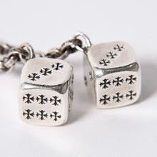 Load image into Gallery viewer, 極美品 CHROME HEARTS クロムハーツ DICE DBL KEY CHAIN ダブルダイス キーチェーン 重量約82.9g 2013/.925刻印 シルバー925 中古 4a002525