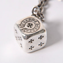 Load image into Gallery viewer, 極美品 CHROME HEARTS クロムハーツ DICE DBL KEY CHAIN ダブルダイス キーチェーン 重量約82.9g 2013/.925刻印 シルバー925 中古 4a002525