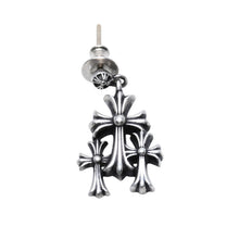 画像をギャラリービューアに読み込む, CHROME HEARTS クロムハーツ 3CHクロスドロップピアス CHクロス クロスボールミニ SV925 シルバー925 アクセサリー 美品 中古 4a002035
