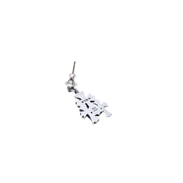 CHROME HEARTS 3CH Cross Drop Earrings CH Cross Cross Ball Mini SV925 Silver 925 Accessory Good Condition Used 4a002035