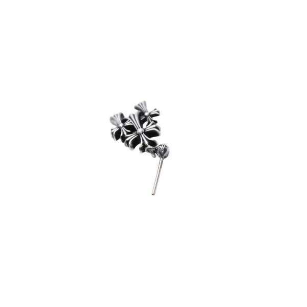 CHROME HEARTS 3CH Cross Drop Earrings CH Cross Cross Ball Mini SV925 Silver 925 Accessory Good Condition Used 4a002035