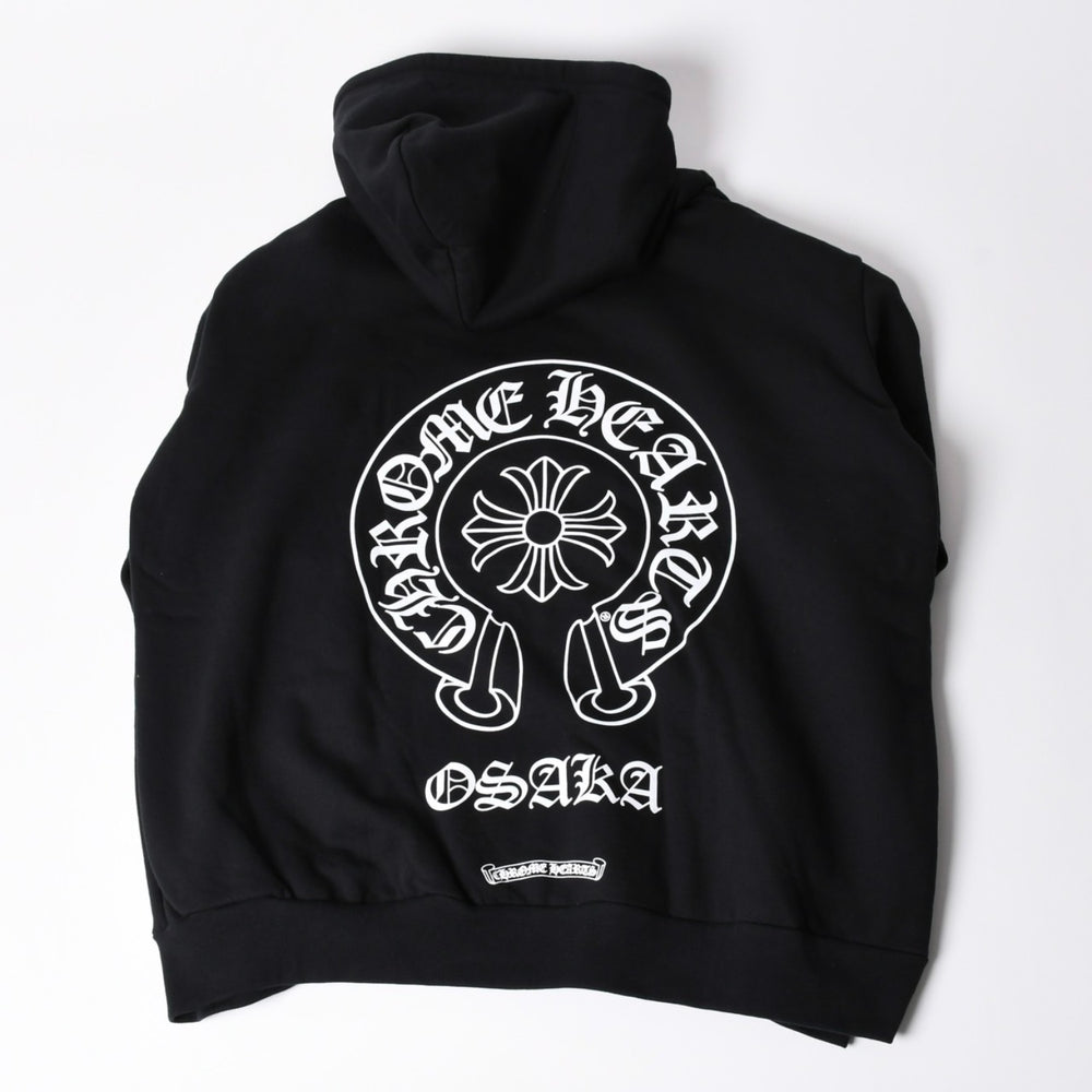 新品未使用 CHROME HEARTS クロムハーツ ジップアップフーディー パーカー サイズL ホースシュー ダガージップ 大阪限定 新型 中古 4a002434