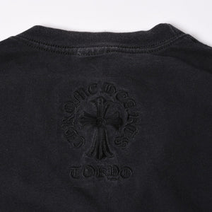 CHROME HEARTS Short Sleeve T-shirt Size S CH Cross Dagger Black Embroidery Tokyo Limited Model Good Condition Used 4a001532