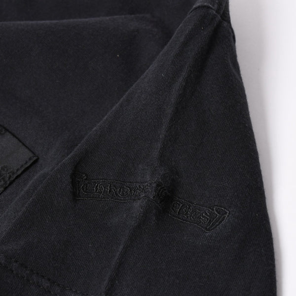 CHROME HEARTS Short Sleeve T-shirt Size S CH Cross Dagger Black Embroidery Tokyo Limited Model Good Condition Used 4a001532