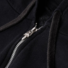 画像をギャラリービューアに読み込む, CHROME HEARTS クロムハーツ ジップアップフーディー パーカー ホースシュー ダガージップ ブラック 大阪限定 新型 美品 中古 4a002433