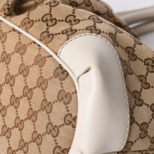 画像をギャラリービューアに読み込む, GUCCI グッチ スーキー ハンドバッグ ショルダーバッグ 2way 247902 GGキャンバス レザー ベージュ ゴールド金具 美品 中古 4a002053