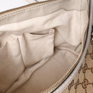 GUCCI グッチ スーキー ハンドバッグ ショルダーバッグ 2way 247902 GGキャンバス レザー ベージュ ゴールド金具 美品 中古 4a002053