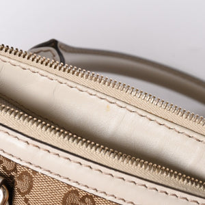 GUCCI グッチ スーキー ハンドバッグ ショルダーバッグ 2way 247902 GGキャンバス レザー ベージュ ゴールド金具 美品 中古 4a002053