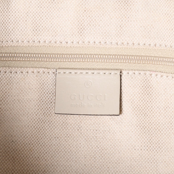 GUCCI グッチ スーキー ハンドバッグ ショルダーバッグ 2way 247902 GGキャンバス レザー ベージュ ゴールド金具 美品 中古 4a002053