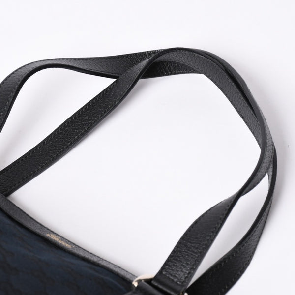 Very good condition GUCCI Abbey Line GG canvas tote bag black handbag D ring leather 141470 213317 gold hardware used 4a002066