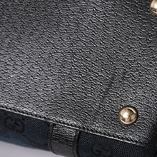 画像をギャラリービューアに読み込む, 極美品 GUCCI グッチ アビーラインGGキャンバストートバッグ ブラック ハンドバッグ Dリング レザー 141470 213317 ゴールド金具 中古 4a002066